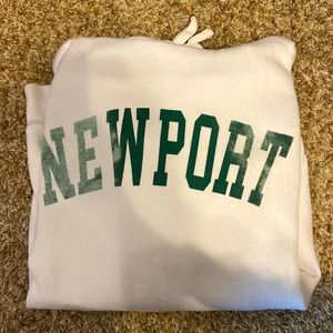 Medium sweatshirt, H & M Newport on chest and California on right sleeve.